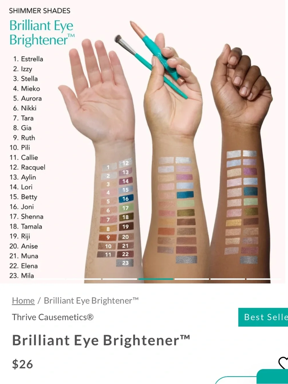 Thrive Brilliant eye brightener In Callie NEW